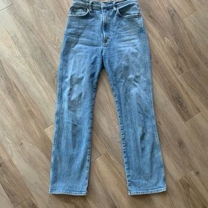 Agolde straight leg medium/ light wash jeans